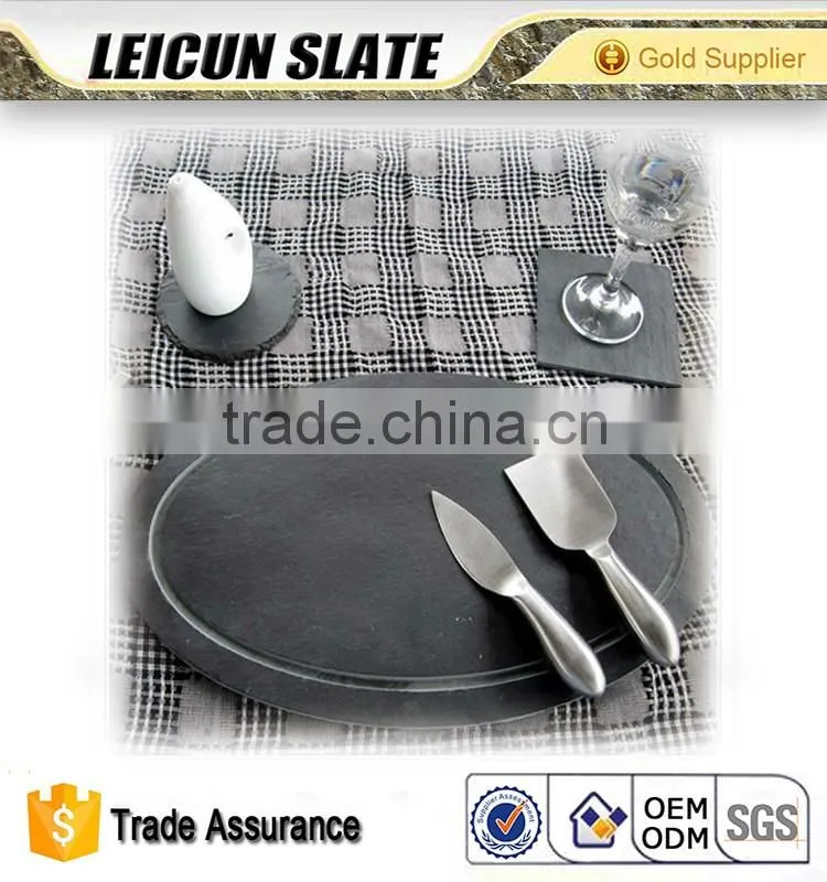 High Quality Natural Black Dishes, Black Slate Plate