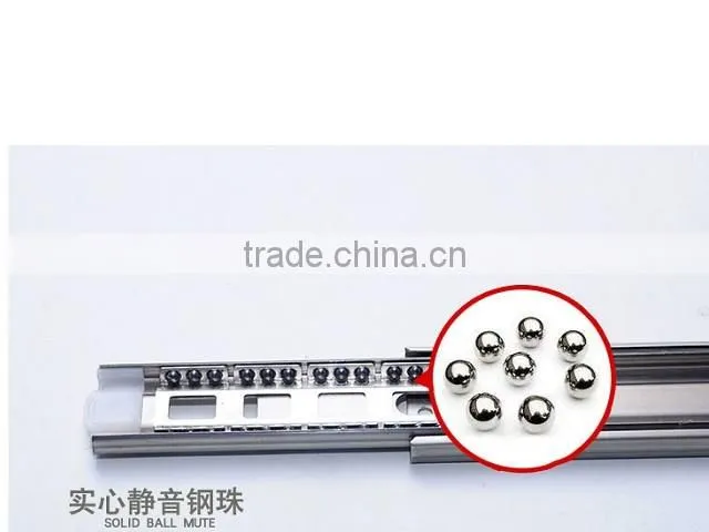 2016 best selling 3 fold full extension roller bearing drawer slides