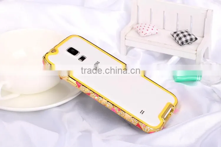 Funky Mobile Phone Metal Case/TPU Inlaid Phone case for Samsung S5