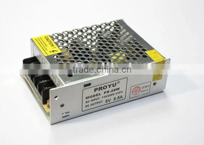 28W 5.5A Switching Power Supply 100~120V/200~240V AC input 5V Output PY-5V5.5A