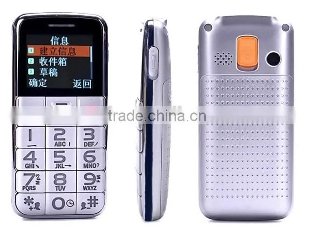 Big Button Senior GSM Phone Dual Band Easy to Use w/ SOS Button FM Radio - Black