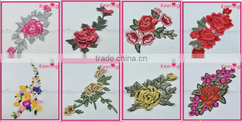 handmade flower applique embroidery pattern for wedding dress decoration