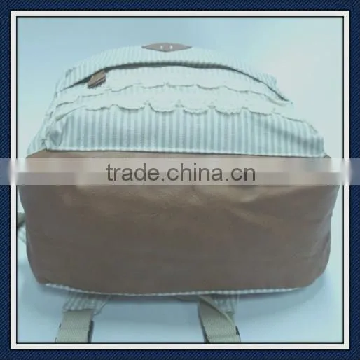 Denim backpack bag for school girls