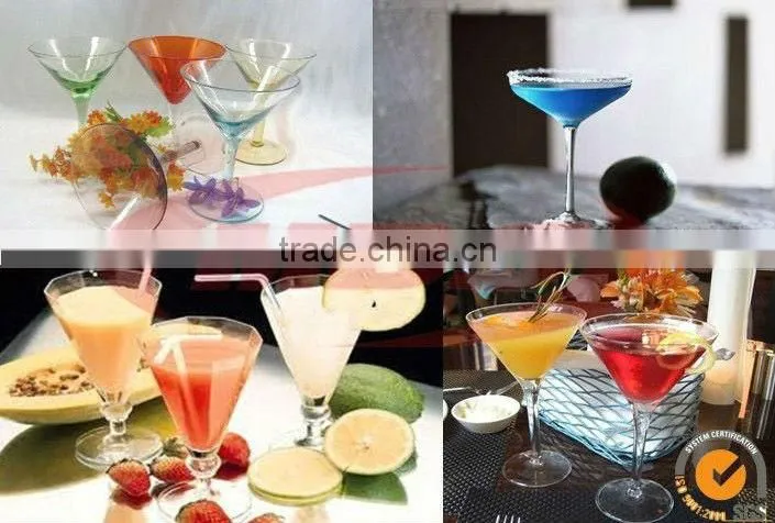 Handmade stemware frosted cocktail glass