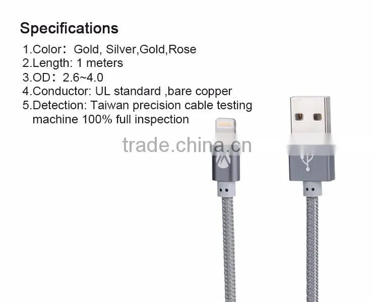 Big Discount MFI Charger cables ,usb data cable with led,Charger date cable