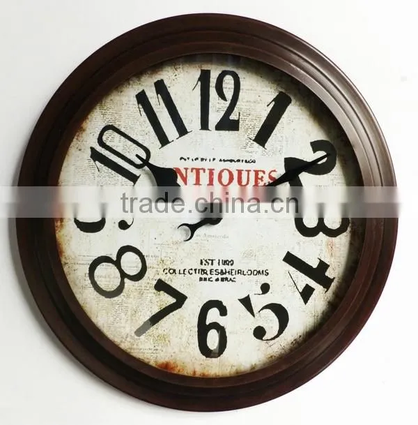 Dia 53 cm country style Round Metal Wall Clock,