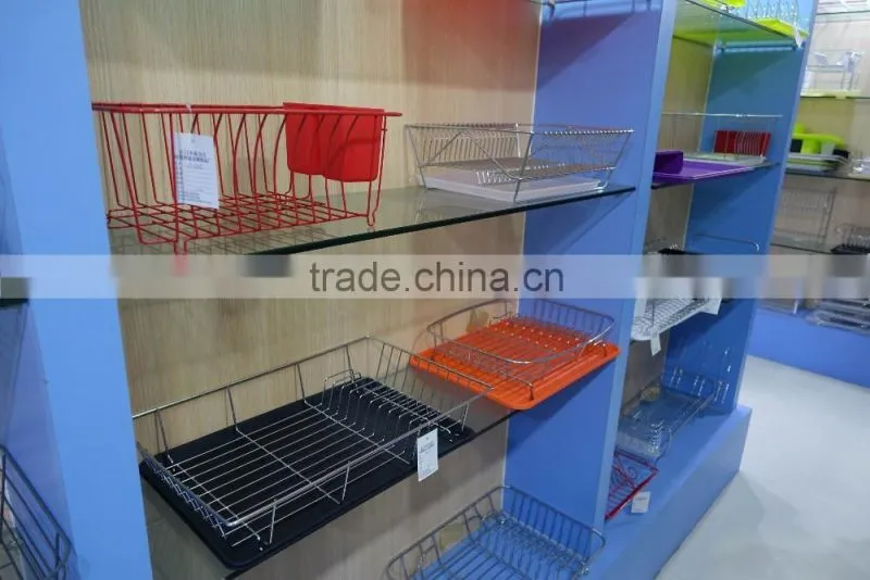 China 2016 functional wire dish plate rack with tray and cutlery holder