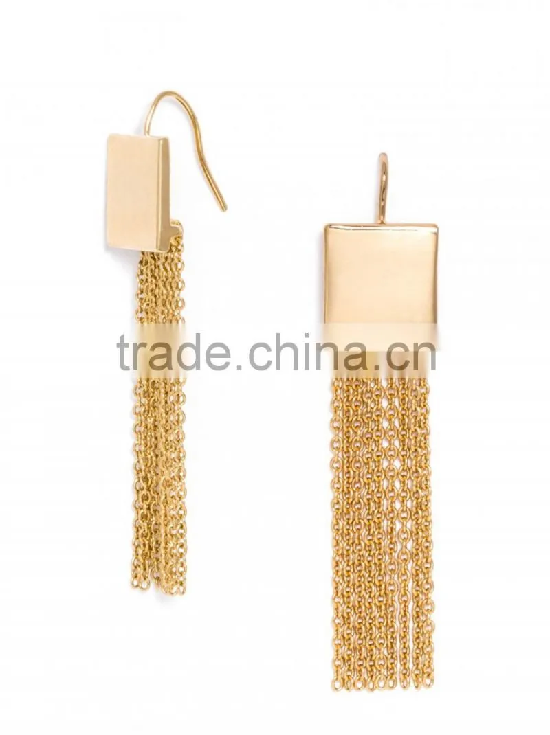Monogrammed dangle disc hoop earring
