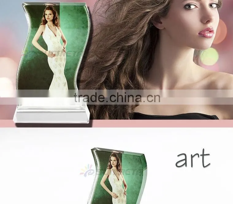 sublimation funny crystal picture digital photo frame photo wedding gift