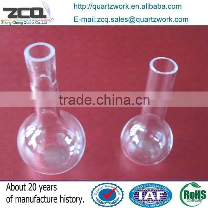 Polishing Kinds Shape Quartz Glass Lab Furnace With Glass Stopper