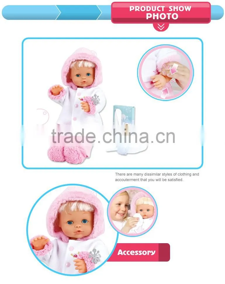 New item water drinking silicone baby dolls with clothes