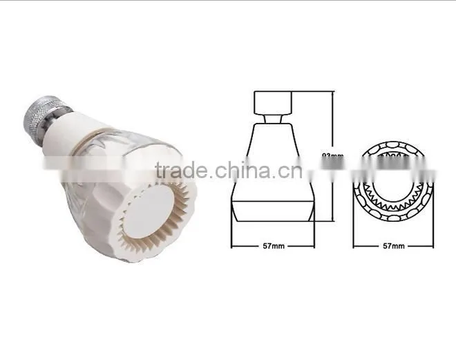 2.0 GPM Showerhead with an on/off valve, White and Clear