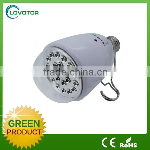 Energy saving lamp rechargeable light bulb with 2w solar panel