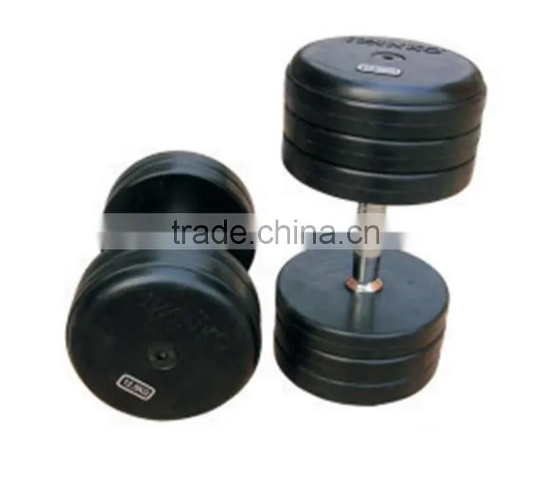 2016 hot sale Rubber Hexagonal Dumbell / Rubber Hex Dumbell(A-001)