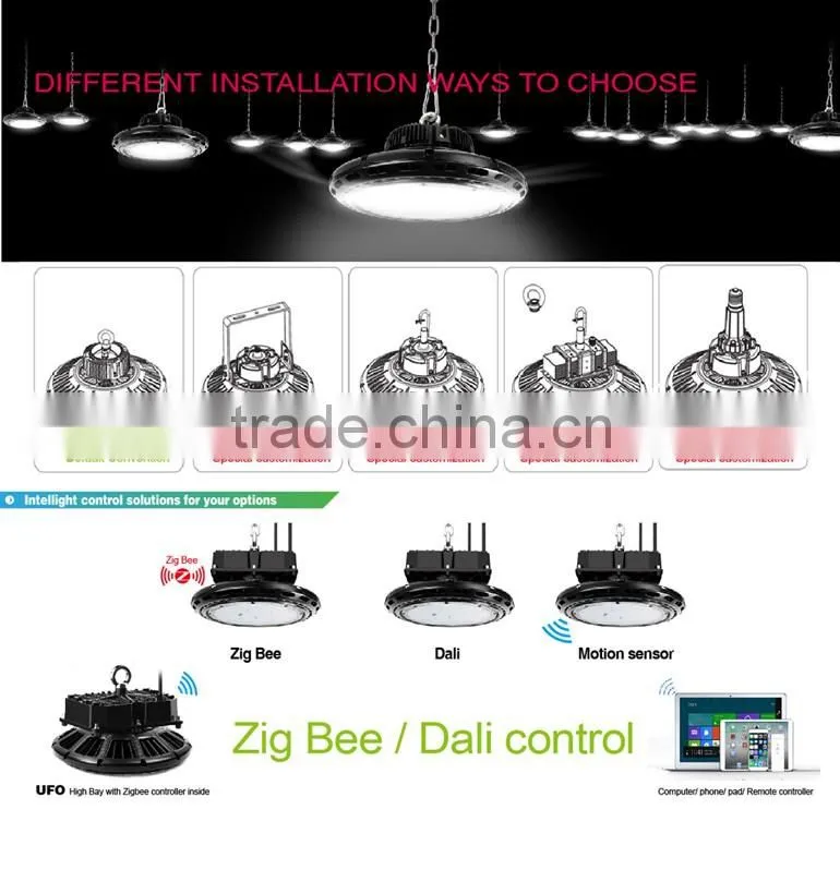 CE and ROHS Certification CE Rohs 140lm w cool white Nichia Osram chip 150w 120w led high bay light