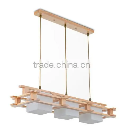 wholesale guzhen lighting Japan glass wooden pendant light billiards lighting