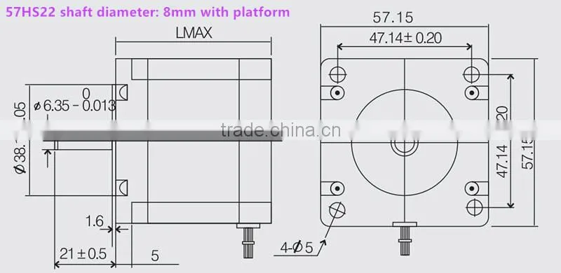Leadshine 57HS22-A stepper motor price cheap china stepper motor