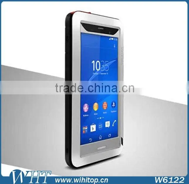 For Sony Xperia Z3 Waterproof Case, Love Mei Aluminum Waterproof Shockproof Dirtproof Case For Z3 With Gorilla Glass