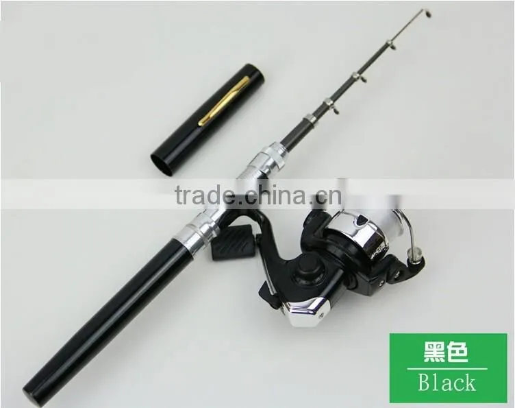 1 Meter Pen Style Fishing Rod Spinning Wheel Portable Mini Pen Fishing Rod Pole Kit H3