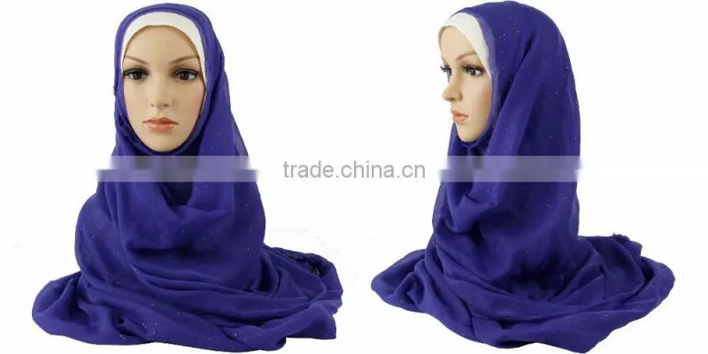 Fashion glittery muslim scarf hijab Muslim scarf