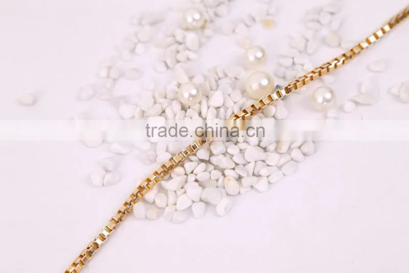 2016 High Quality Aluminum, Brass, Stainless Steel Box Chain For Body Chain Fewelry