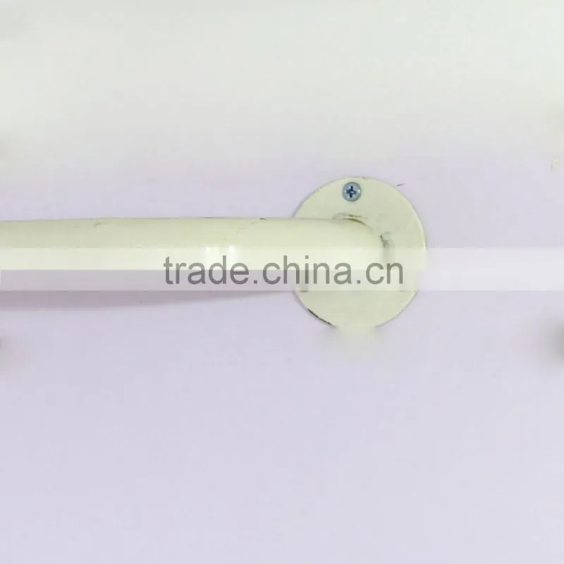 Sample white wall mounted clothes rack/ garment wall display rack