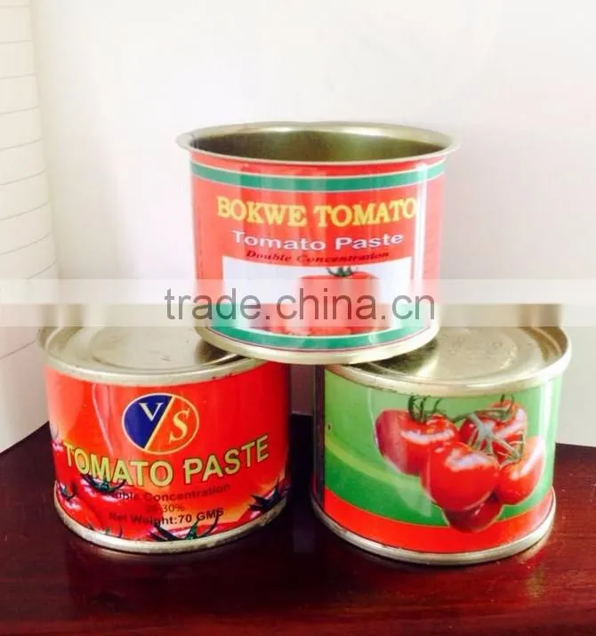 Double Concentrate Canned Tomato Paste Factory Size 70g~3000g.
