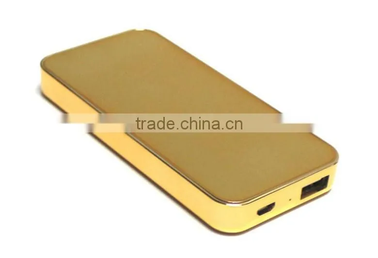 Wholesale 6000MAH portable gold bar power bank