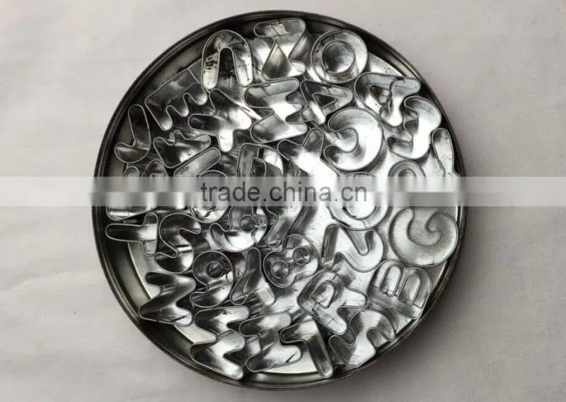 Hot Sale 35pcs Letters & Number Stainless Steel Cookie Cutters Set