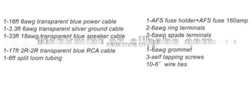 FrankEver 6 AWG car amp wirng kit audio wiring kit