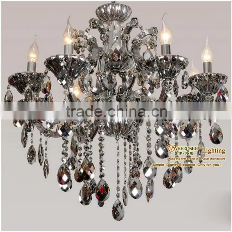 New Arrival Home Crystal Lighting Decoration with 10 Fabric Lampshades MD8231 L10 D1000mm H680mm
