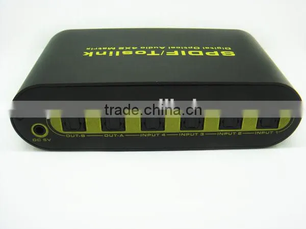 audio amplifier toslink 4 in 2 out matrix