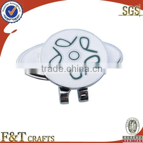 Custom sofr enamel golf epoxy hat clip/ golf cap clip ball marker/mini hat hair clip