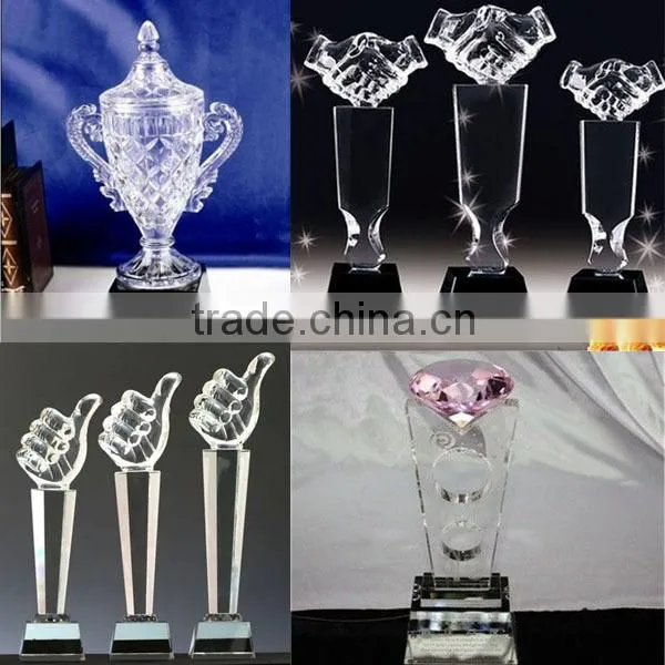 crystal trophies Handmade Souvenir k9 cheap crystal trophy