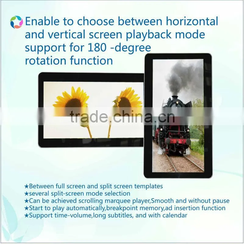 22 inch SH2203HD linux System Network HD wall mounted advertising display player video