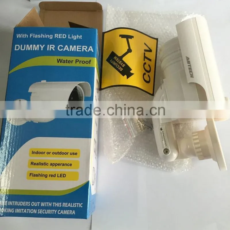 Mock Security Surveillance Dummy CCTV Camera With Flashing Red LED & Fake IR LED