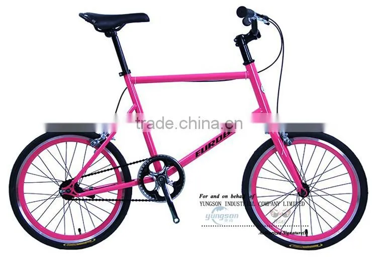 Colorful fixed gear bike for kinds 20er small wheel