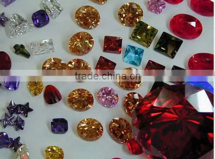 Bottom price hot sale 6*6mm synthetic cubic zirconia gemstone