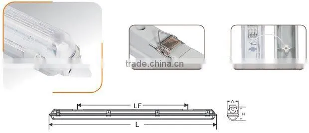 IP65 Waterproof Fluorescent Lamp T5 1*35w With UL Approved