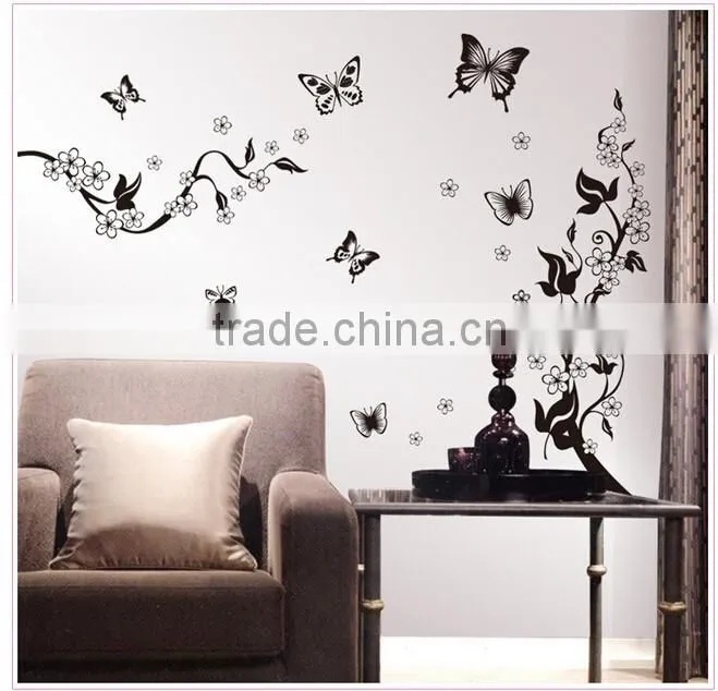 Best selling butterfly flower wall stickers home decor