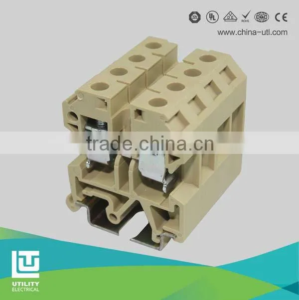 10mm2 wire size steel screw terminal blocks with UL ROHS VDE