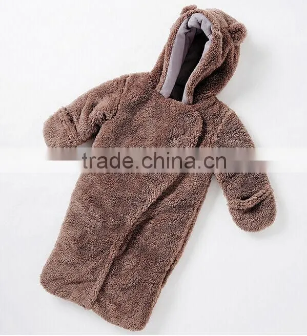baby infant sleeping bag, warm winter fake fur