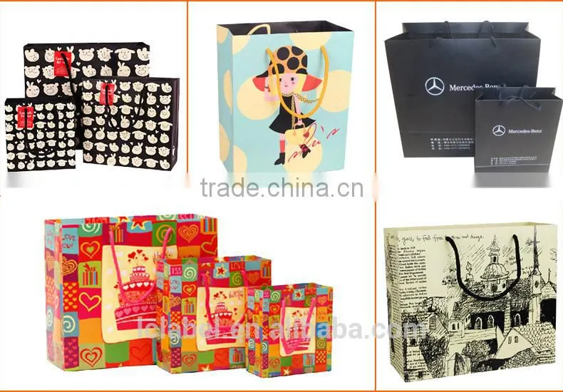 Innovative design cheap small paper gift bags with handles kraft paper bakery bag