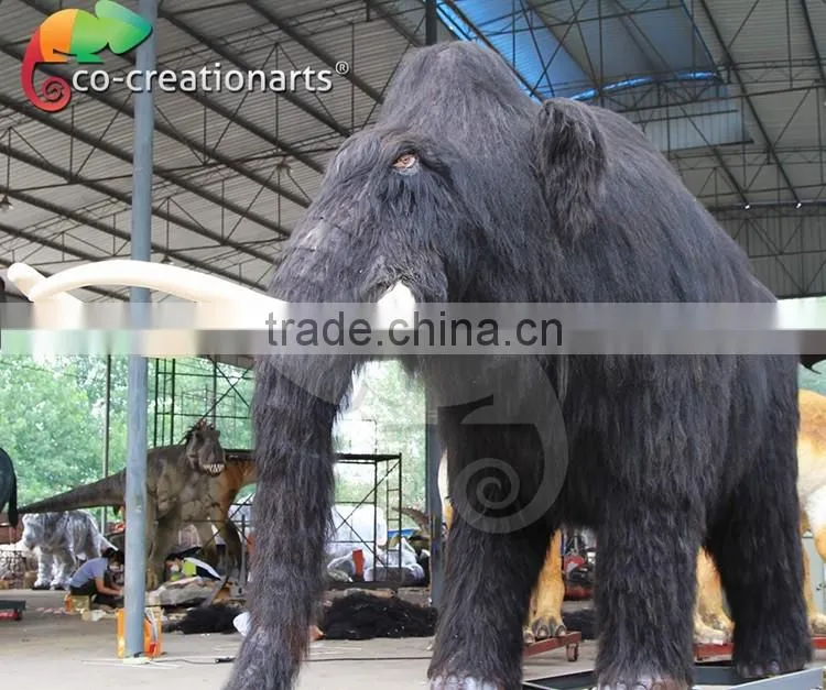 Museum quality simulation life size mammoth