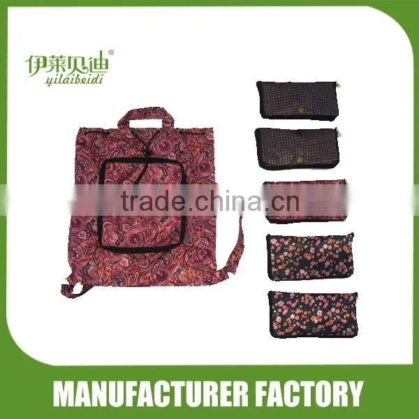 Backpack Foldable Shopping Bag with flower pattern