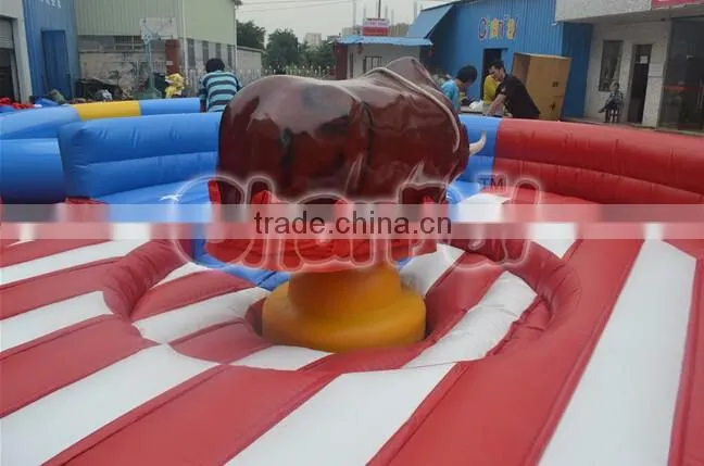 2016 Hot Sale Inflatable Mechanical Rodeo Bull Game with Inflatable Mattress China Supplier