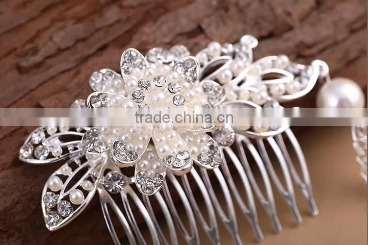 tassels wedding cheap personalized hair comb holder