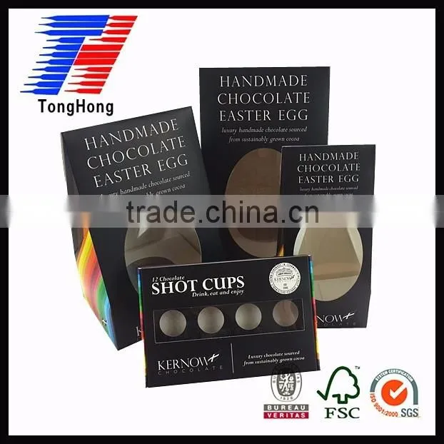 many size balck printing with window paper box for Easter egg