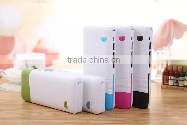 Portable power bank for smartphones 12000mAh fashionableTriple USB Out with Table Lamp