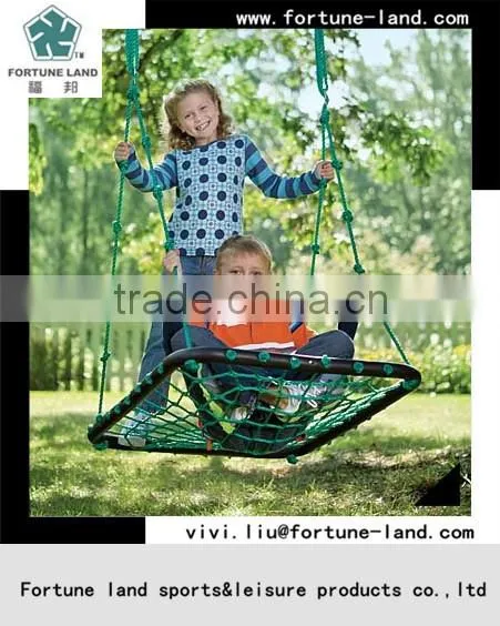 Iron round and rubber foam pipe garden swing seats for baby